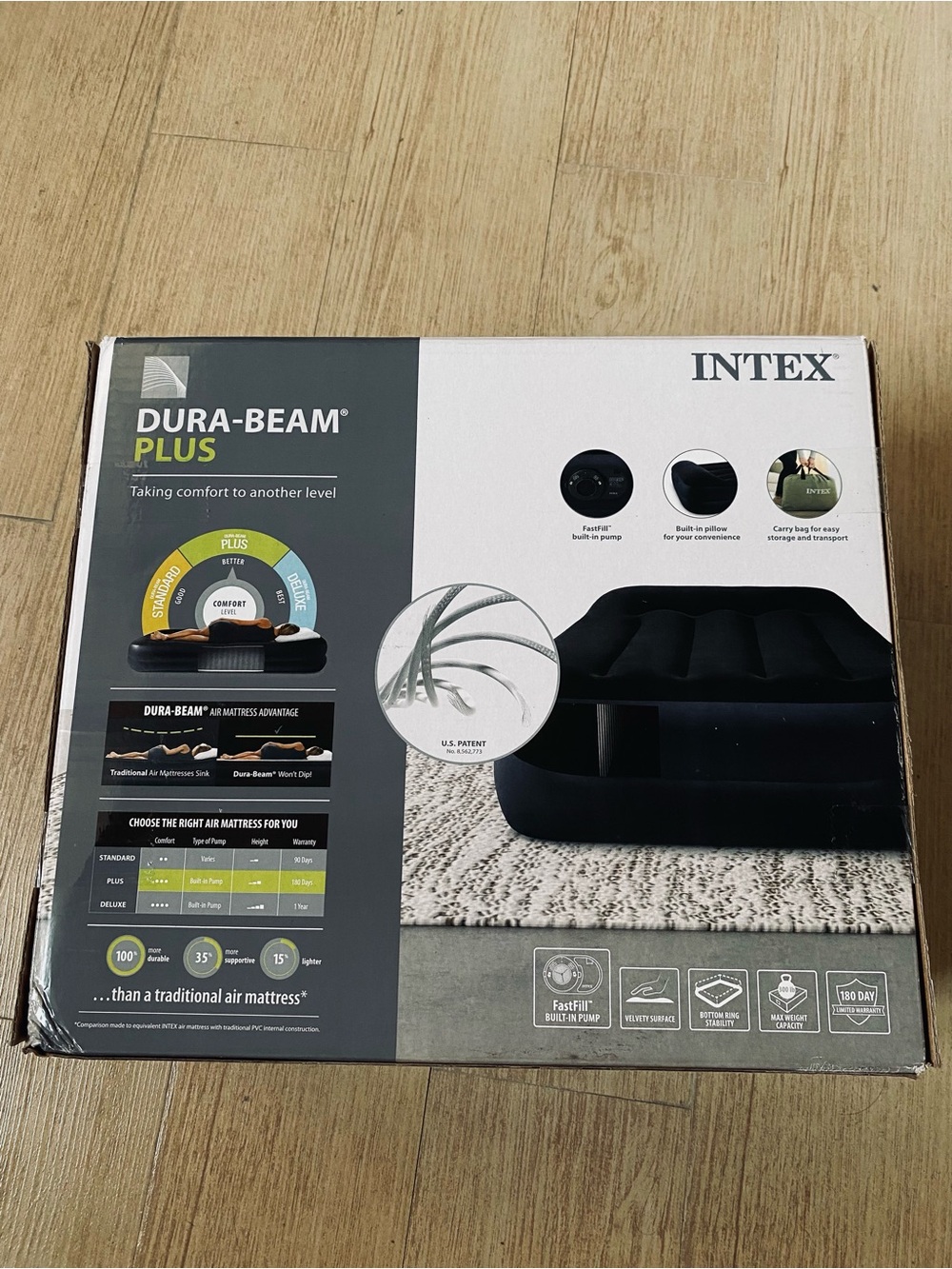 INTEX Dura-Beam Plus Inflatable Air Mattress - Black